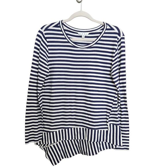CAbi Bengal Navy & White Striped Tee Size Small Style #256 - Picture 2 of 12
